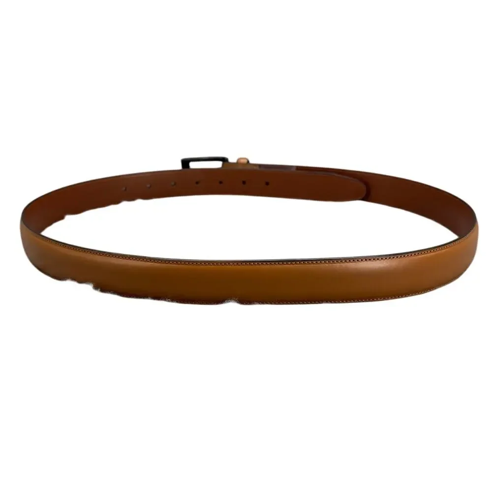 Perry Ellis Brown Leather Brushed Nickel Buckle 1